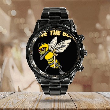 Discover Save The Bees Calendar Steel Band Watch Dabbing Bumblebee Bee Earth Pl