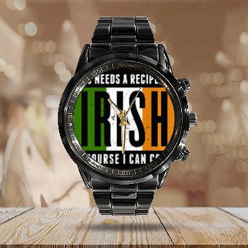 Discover Funny Irish Cook Calendar Steel Band Watch Irish Cooking Calendar Steel Band Watch
