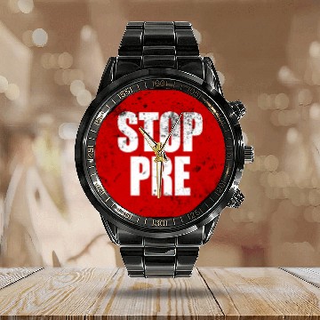 Discover Stop Pre Marathon Running Gift Runner Stop Pre Calendar Steel Band Watch