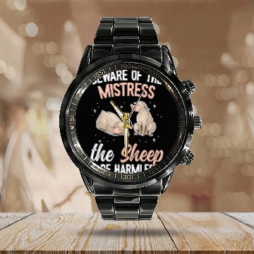 Discover Cute Lamb Saying - Farmer & Sheep Calendar Steel Band Watch