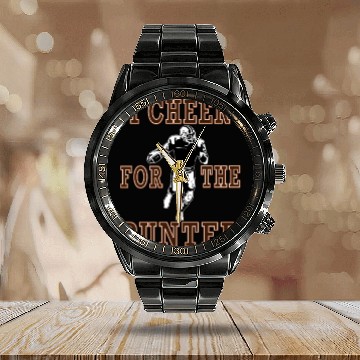 Discover I Cheer For The Punter Football Fun Gift Idea Calendar Steel Band Watch