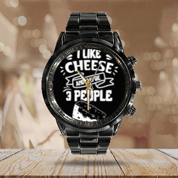 Discover I Like Cheese And Maybe 3 People Love Lover Cute Calendar Steel Band Watch
