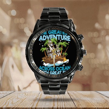 Discover The Greatest Adventure Across Ocean With Great Calendar Steel Band Watch