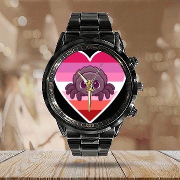 Discover Lesbian Spider Pride Calendar Steel Band Watch