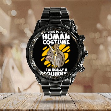 Discover Cute Rodent Squirrels Squirrel Human Costume Calendar Steel Band Watch