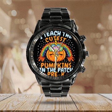 Discover I Teach Cutest Pumpkins Patch Pre K Teacher Calendar Steel Band Watch