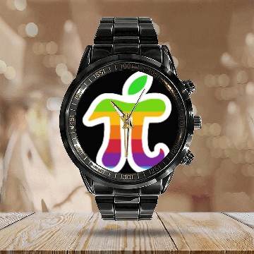 Discover Fruit Engineer Nerd Birthday Gift Pi Day Calendar Steel Band Watch Pu