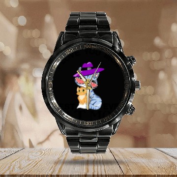 Discover best cat mom ever Calendar Steel Band Watch