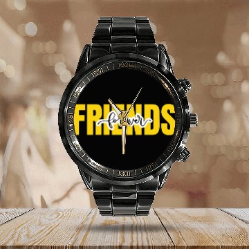 Discover Friends forever. World's friendship day Calendar Steel Band Watch