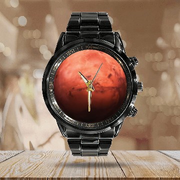 Discover Space astronaut science planets astronomy design Calendar Steel Band Watch