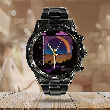 Discover Space astronaut science planets astronomy design Calendar Steel Band Watch