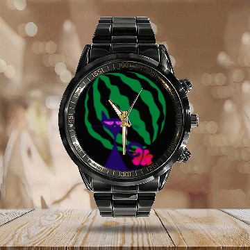 Discover ANGRY CAT Calendar Steel Band Watch