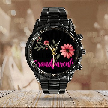 Discover We Will Soon Become Grandparents, Be Grandparents Calendar Steel Band Watch