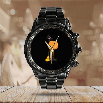 Discover Drink up Wine Witches - Halloween Party Calendar Steel Band Watch