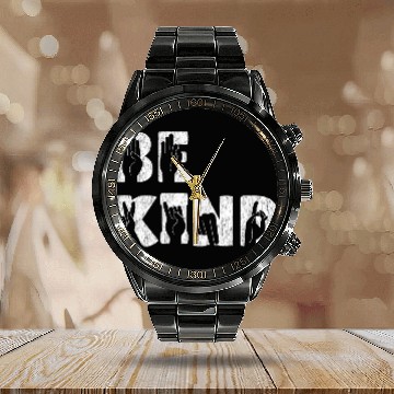 Discover Anti Bully Be Kind Cute Orange Unity Day Bullying Calendar Steel Band Watch