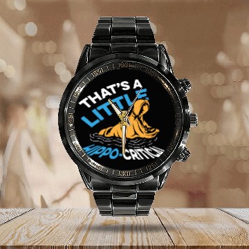 Discover Little Hippo-Critical Honest Person Gift Calendar Steel Band Watch