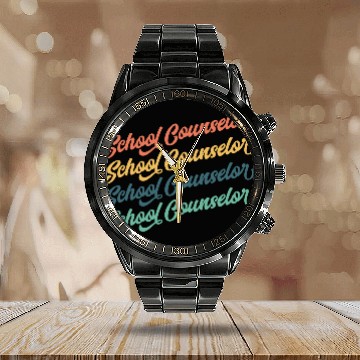 Discover Vintage School Counselor Calendar Steel Band Watch, School Calendar Steel Band Watch