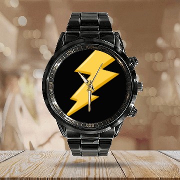 Discover Bolt of lightning, lightning, bolt Calendar Steel Band Watch