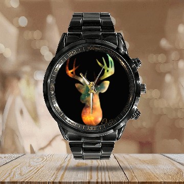 Discover Oh Deer space Calendar Steel Band Watch