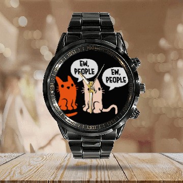Discover comic cats ew people Calendar Steel Band Watch