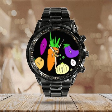 Discover Vegetable friends Calendar Steel Band Watch