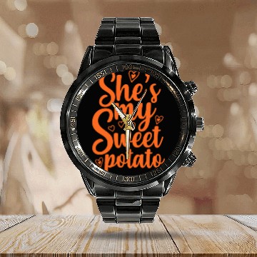 Discover She's My Sweet Potato, Thanksgiving Calendar Steel Band Watch
