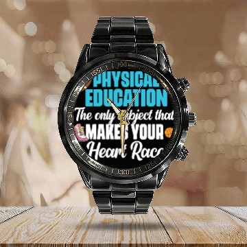 Discover Physical Education Phys Ed PE Teacher Calendar Steel Band Watch