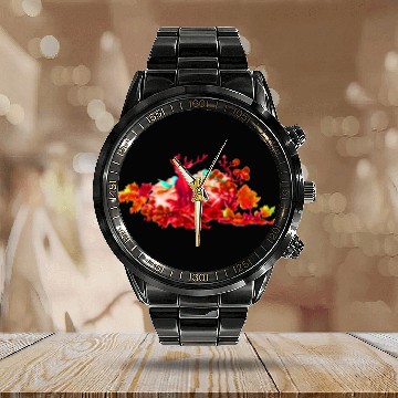 Discover Deer Swamp Illustrate Calendar Steel Band Watch