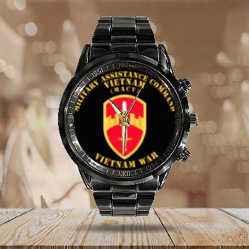Discover Military Assistance Cmd Vietnam MACV Vietnam War Calendar Steel Band Watch