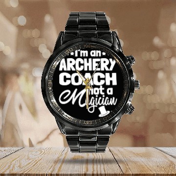 Discover Archery Archery Coach Calendar Steel Band Watch