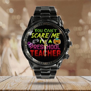 Discover You Can't Scare Me Preschool Teacher Halloween Calendar Steel Band Watch