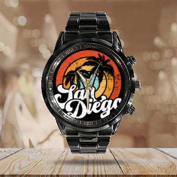 Discover San Diego Gift San Diego Summer Lover Calendar Steel Band Watch