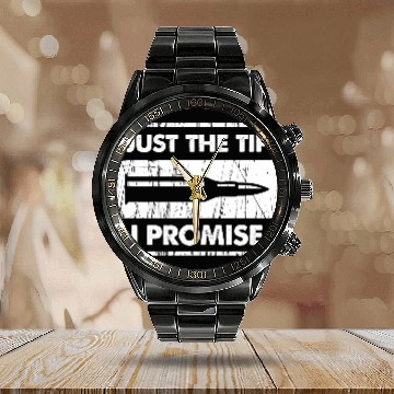 Discover Just The Tip I Promise 2Nd Amendment Calendar Steel Band Watch