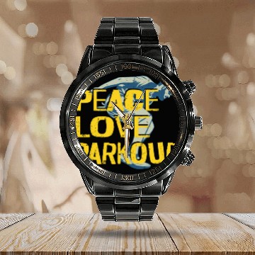 Discover Parkour Free Running Traceur Calendar Steel Band Watch