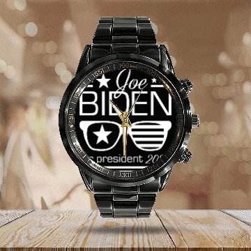Discover Joe Biden For President 2024 Calendar Steel Band Watch