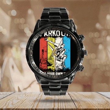Discover Parkour Free Running Traceur Calendar Steel Band Watch