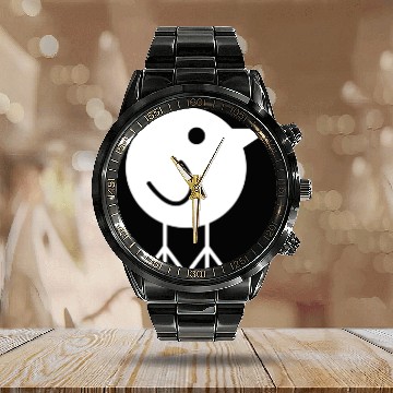 Discover Nature Lover Birdwatching Birding Funny Bird Calendar Steel Band Watch
