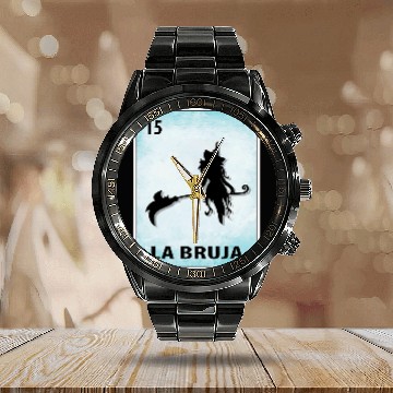 Discover La Bruja Mexican Witch Cards Halloween Calendar Steel Band Watch