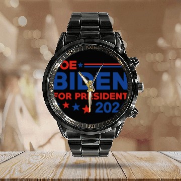 Discover Joe Biden For President 2024 Calendar Steel Band Watch
