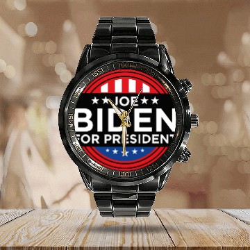 Discover Joe Biden For President Calendar Steel Band Watch