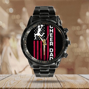 Discover Cheer Dad Cheerleader Dad Cheerleading Dad Calendar Steel Band Watch