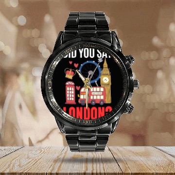 Discover London Calendar Steel Band Watch