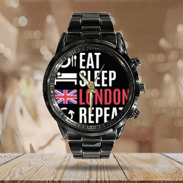 Discover London Calendar Steel Band Watch