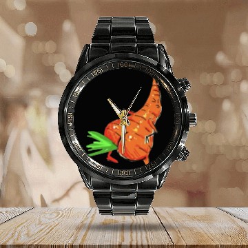 Discover Thicc Carrot Calendar Steel Band Watch