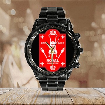 Discover Royal Coronation 2023 Souvenirs Calendar Steel Band Watch