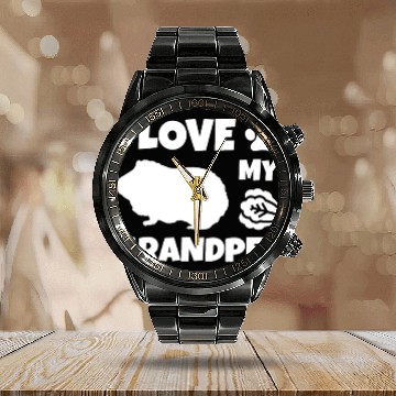Discover I Love My Grandpet Guinea Pig Calendar Steel Band Watch