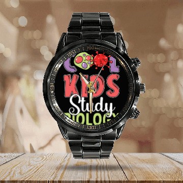 Discover Biology Biologist Kids Biology Calendar Steel Band Watch