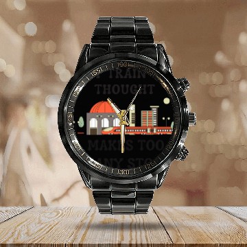 Discover My Train of Thought Calendar Steel Band Watch