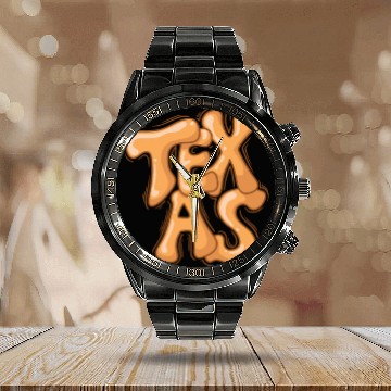 Discover Texas US State of the USA America Calendar Steel Band Watch