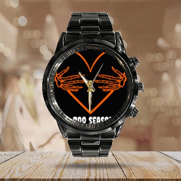 Discover Halloween Boo Season unisex couples Calendar Steel Band Watch